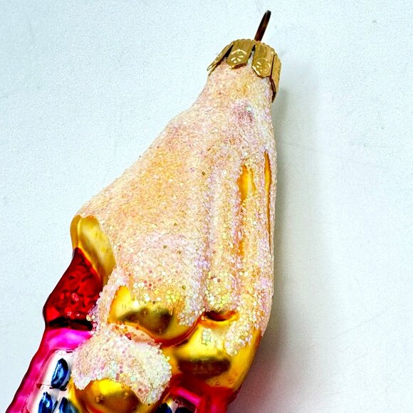 Christopher Radko Ice House 4" Glass Christmas Ornament Snow Glittery Vintage - Picture 6 of 9